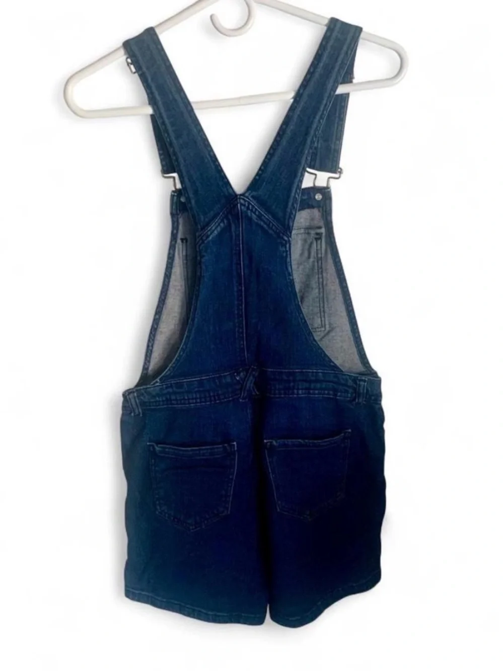 No Boundaries y2k blue denim distressed overalls short size small
